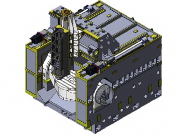 CROWN-TYPE FIVE-AXIS MACHINING CENTER